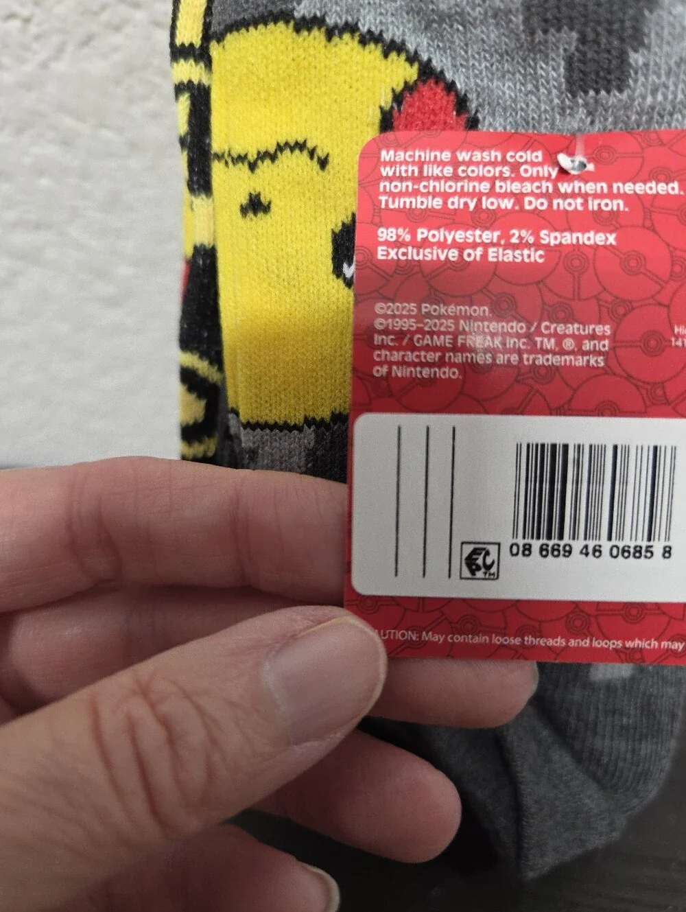 Pokemon Kids No Show Socks Small/Medium 9-2.5 6 Pair Nwt